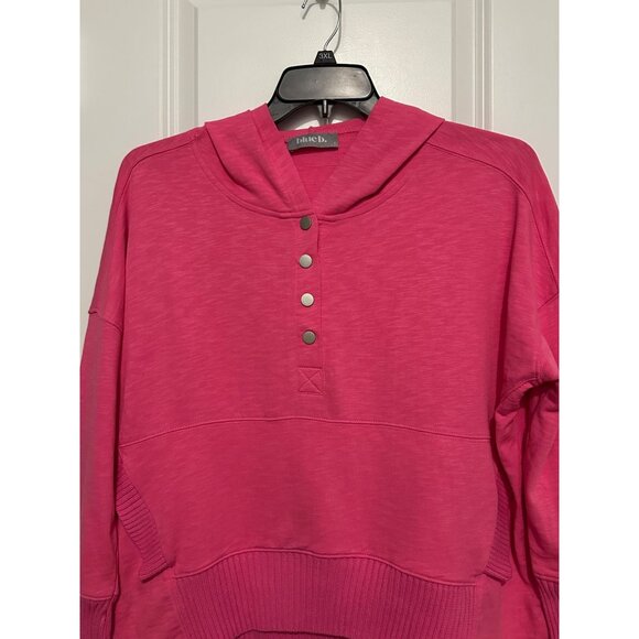 Blueb Collection Pink Hooded Pullover With Snap Buttons - Picture 8 of 13